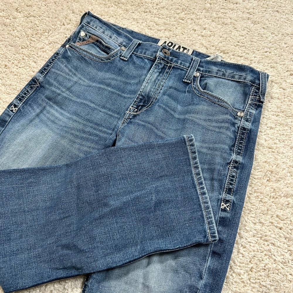 Ariat Jeans 36x30 Blue M7 Rocker Straight Leg Medium Wash Denim